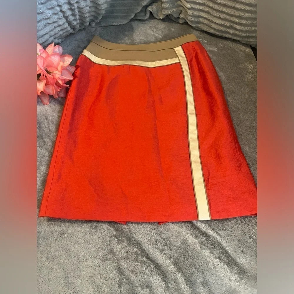 Antonio Melani Chic Salmon Tan Pencil Skirt